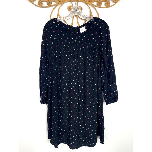 The Nines by Hatch Floral Print  Crepe Maternity Dress Black M - Picture 2 of 5